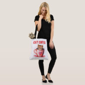 Tote Bag Cat Caffee Tasche (Am Model)