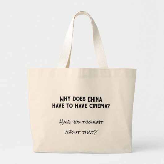 Tote Bag China Shitnema (englische Fassung) Jumbo Stoffbeutel (Vorne)