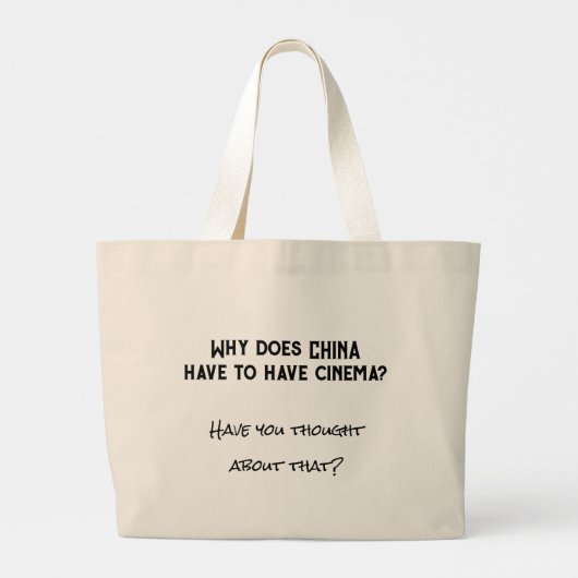 Tote Bag China Shitnema (zweisprachige Version) Jumbo Stoffbeutel (Rückseite)