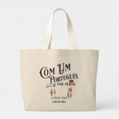 Tote Bag Com um Portugues por perto Jumbo Stoffbeutel (Rückseite)