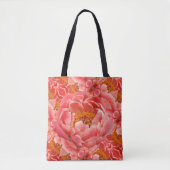 Tote Bag Coral Peonies Tasche (Vorderseite)