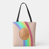 Tote Bag Dalgona Mehrfachdreieck - Seitenansicht Tasche (Rückseite)