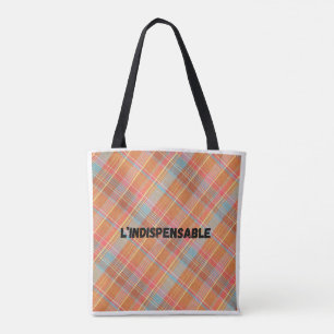 Tote‑Bag Das Unverzichtbare – Madras‑Muster Tasche