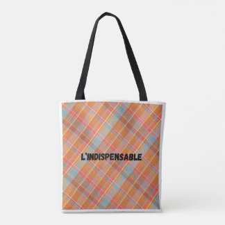 Tote‑Bag Das Unverzichtbare – Madras‑Muster Tasche