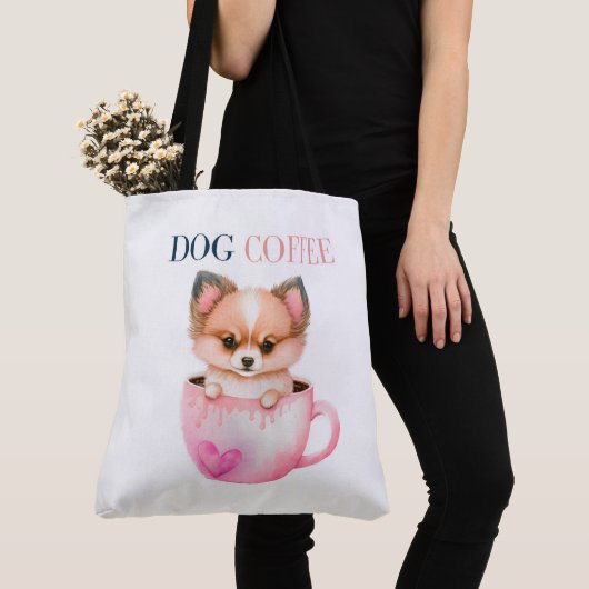 Tote Bag Dog Coffee Tasche (Von Nahem)