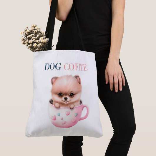 Tote Bag Dog Coffee Tasche (Von Nahem)
