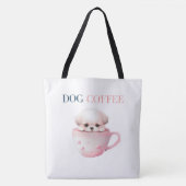 Tote Bag Dog Coffee Tasche (Vorderseite)