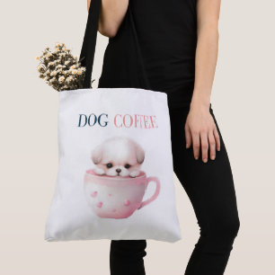 Tote Bag Dog Coffee Tasche