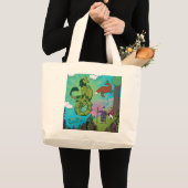 Tote Bag - Drachen im Wald Jumbo Stoffbeutel (Vorderseite (Produkt))