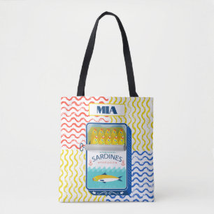 Tote Bag Eclectic Sardines Design   Personalisierb Tasche