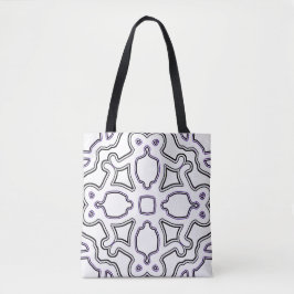Tote Bag, Ein lebendiges, elegantes, weißes Design Tasche