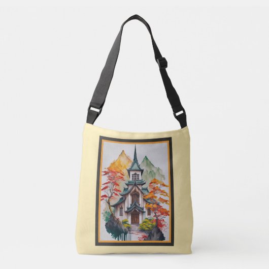 TOTE BAG - Eine Tasche zweier Pagoden (Vorderseite)