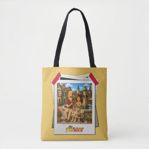 Tote Bag Elsass Kek und Ina - Geschenkidee Tasche
