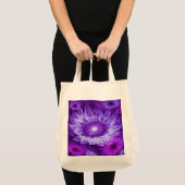Tote Bag Fantasy Blume Lila Tragetasche (Vorderseite (Produkt))