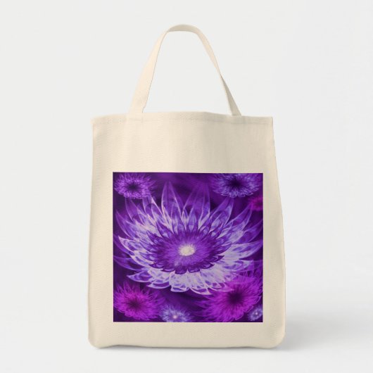 Tote Bag Fantasy Blume Lila Tragetasche (Vorne)