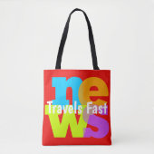 Tote Bag farbenfrohe Nachrichten Reisen Schnelle G Tasche (Vorderseite)