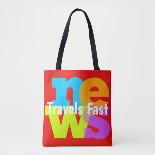 Tote Bag farbenfrohe Nachrichten Reisen Schnelle G Tasche (Vorderseite)