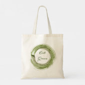 Tote Bag featuring Eat Green design Tragetasche (Rückseite)