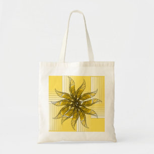 Tote Bag - Feder-Rad in Gelb Tragetasche