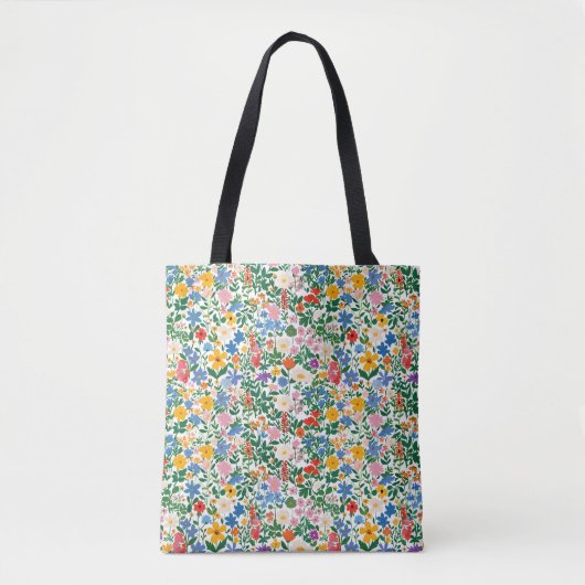 Tote Bag - Floral Flower Pattern. Tasche (Vorderseite)