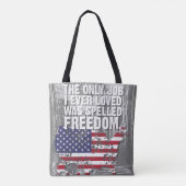 Tote Bag – Freiheitsjob Tasche (Rückseite)