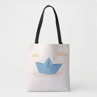 Tote Bag für Papierboote - minimale und Niedliche Tasche