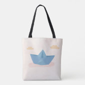 Tote Bag für Papierboote - minimale und Niedliche Tasche (Rückseite)