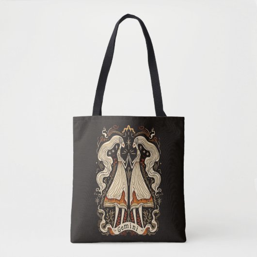 Tote Bag Gemini Celestie Zodiac Art Tasche (Vorderseite)
