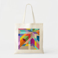 Tote Bag. Geometric elements. Striking Patterns  