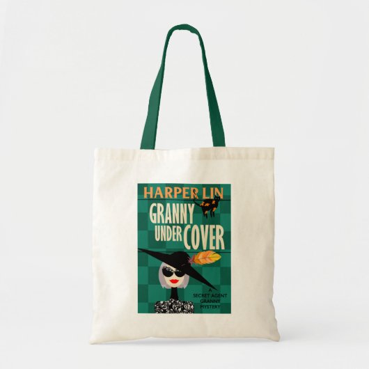 TOTE BAG Granny unter Cover Harper Lin Buchdecke Tragetasche (Vorne)