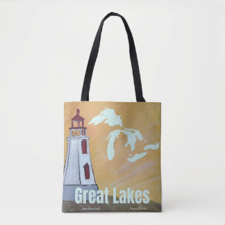 Tote Bag Great Lakes Tragbare Kunst Tasche