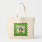 Tote Bag Green Flapper Girl Jumbo Stoffbeutel (Vorne)