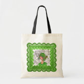 Tote Bag Green Flapper Girl Tragetasche (Vorne)