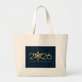 Tote Bag-Happy New Year 2026  Jumbo Stoffbeutel (Vorne)