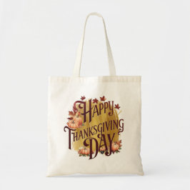 Tote Bag happy Thanksgiving day pumpkin Tragetasche
