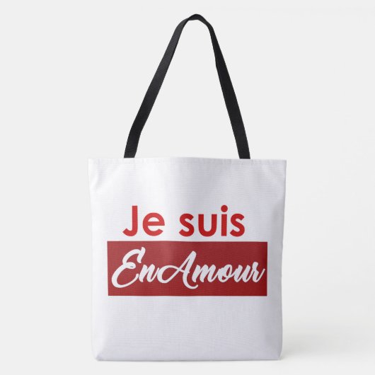 Tote Bag, ich bin in Liebe Tasche (Vorderseite)