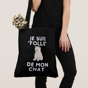 Tote Bag Ich bin verrückt nach meiner Katze Tasche