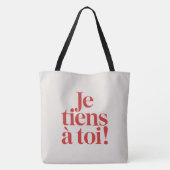 Tote Bag Ich halte zu dir ! Tasche (Rückseite)