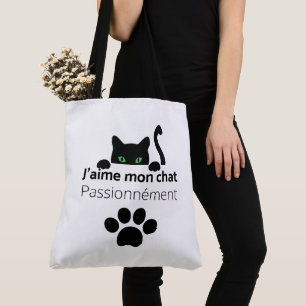 Tote Bag Ich liebe meine Katze leidenschaftlich Tasche