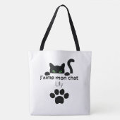Tote Bag Ich liebe meine Katze Lily Tasche (Vorderseite)