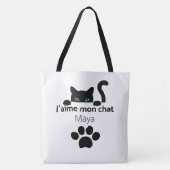 Tote Bag Ich liebe meine Maya-Katze Tasche (Vorderseite)