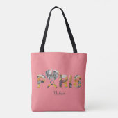 Tote Bag Ich liebe Paris mit städtischem Hintergru Tasche (Rückseite)