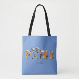 Tote Bag Ich liebe Paris mit städtischem Hintergru Tasche