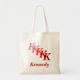 Tote Bag - Initialen mit Namen in Reds Tragetasche