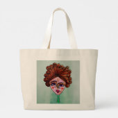 Tote Bag - Jumbo (Whimsical Woman - 01) Jumbo Stoffbeutel (Rückseite)