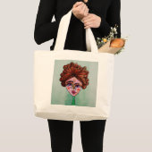 Tote Bag - Jumbo (Whimsical Woman - 01) Stoffbeutel (Vorderseite (Produkt))