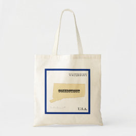 Tote Bag - Karte des Bundesstaates Connecticut mit Tragetasche