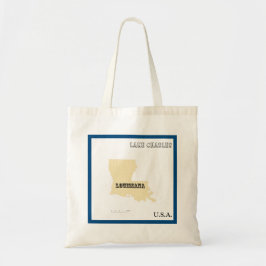 Tote Bag - Karte des US-Bundesstaates Louisiana mi Tragetasche