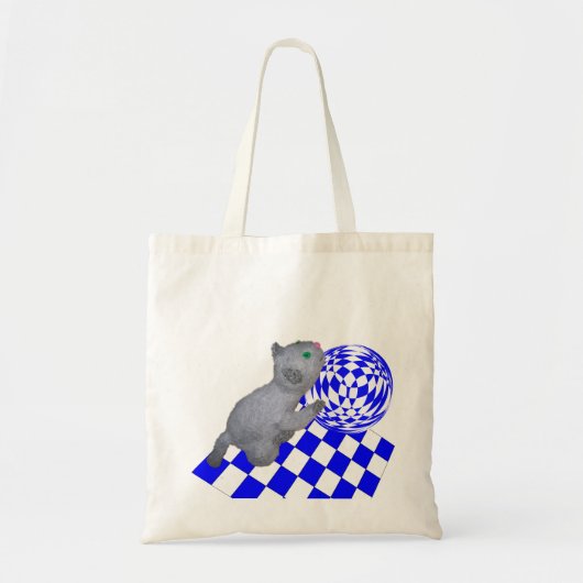 Tote Bag - Kätzchen rollt Ball Tragetasche (Vorne)