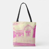 Tote Bag - "Kensington House" (Pink/Cream) Tasche (Rückseite)